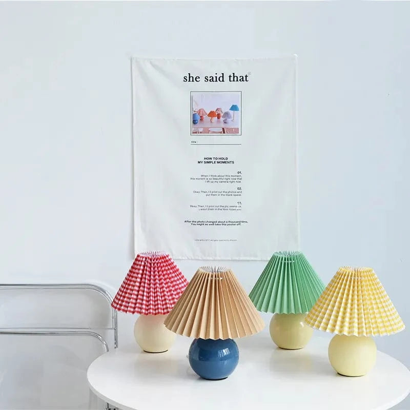 Lampe de table plissée coréenne - Élégance abordable | Marco Lucetti