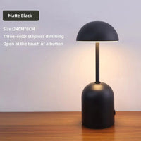 Lampe de Table Portable en métal à intensité variable - style moderne | Marco Lucetti Noir mat