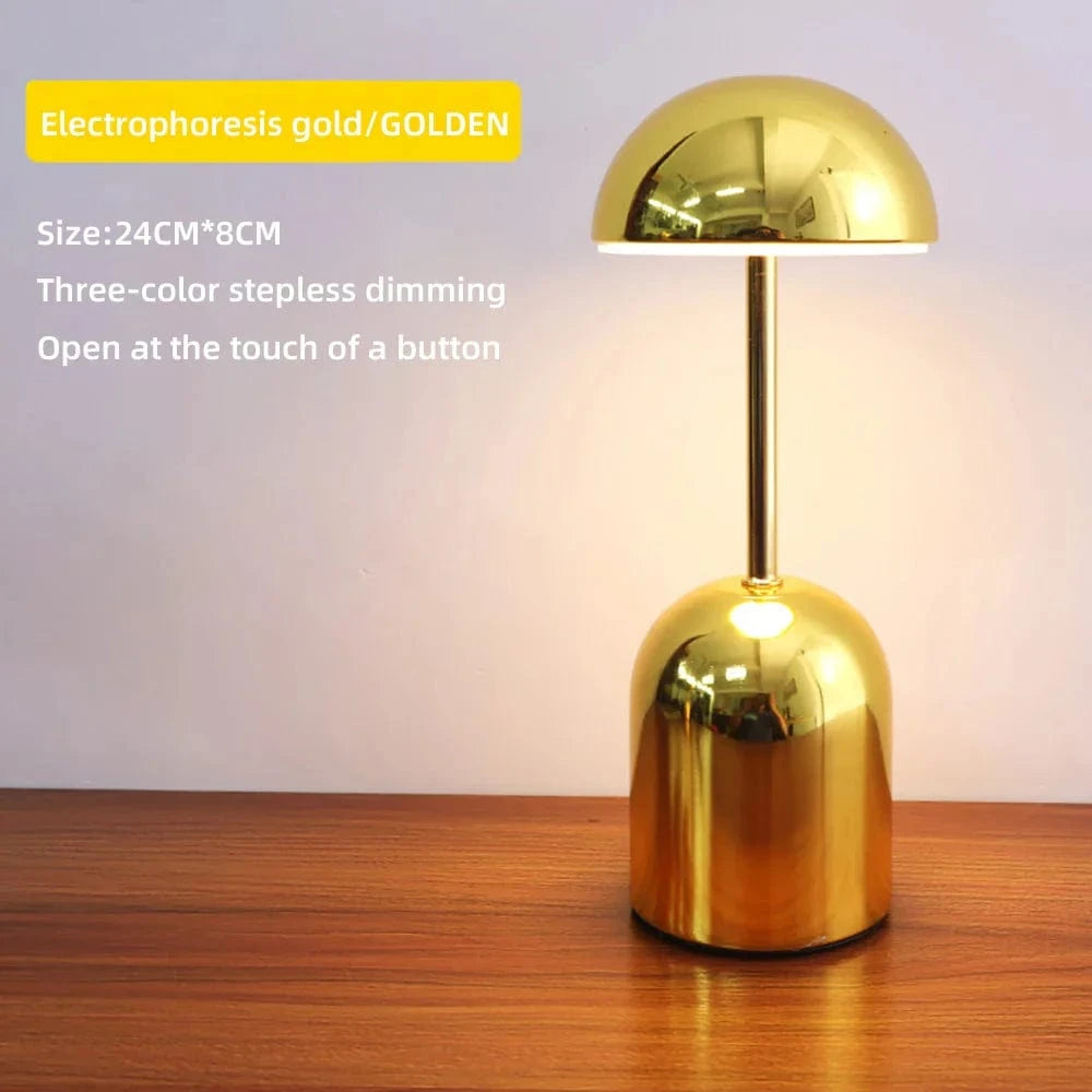 Lampe de Table Portable en métal à intensité variable - style moderne | Marco Lucetti Or électrophorétique