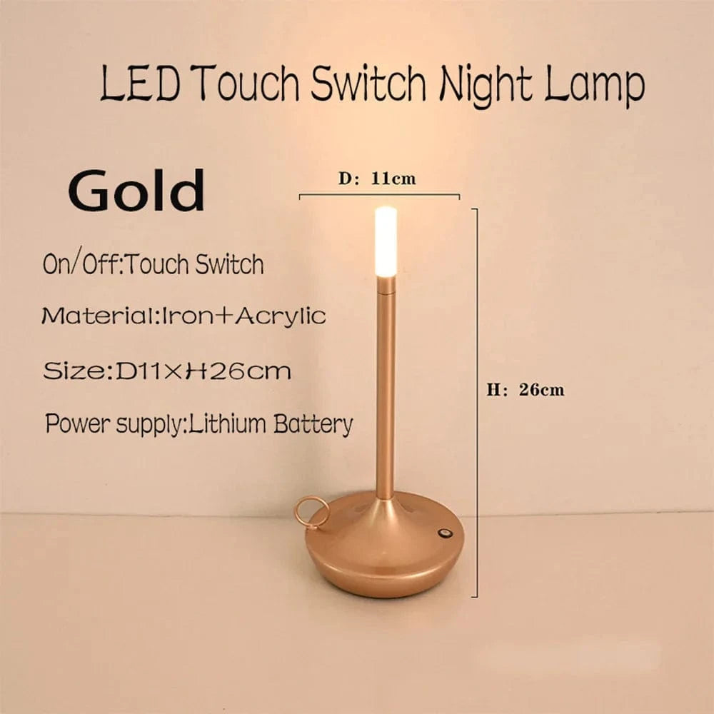 Lampe de Table Rechargeable LED - Atmosphère Créative  | Marco Lucetti Couleur or