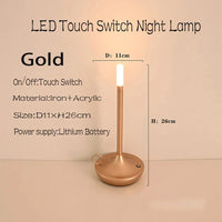 Lampe de Table Rechargeable LED - Atmosphère Créative  | Marco Lucetti Couleur or