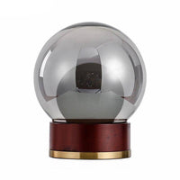 Lampe de table rétro dorée en bois | Marco Lucetti