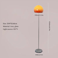 Lampe de Table rétro Vintage en verre champignon Orange - Édition Limitée | Marco Lucetti Lampadaire / PRISE AMÉRICAINE / Lumière chaude