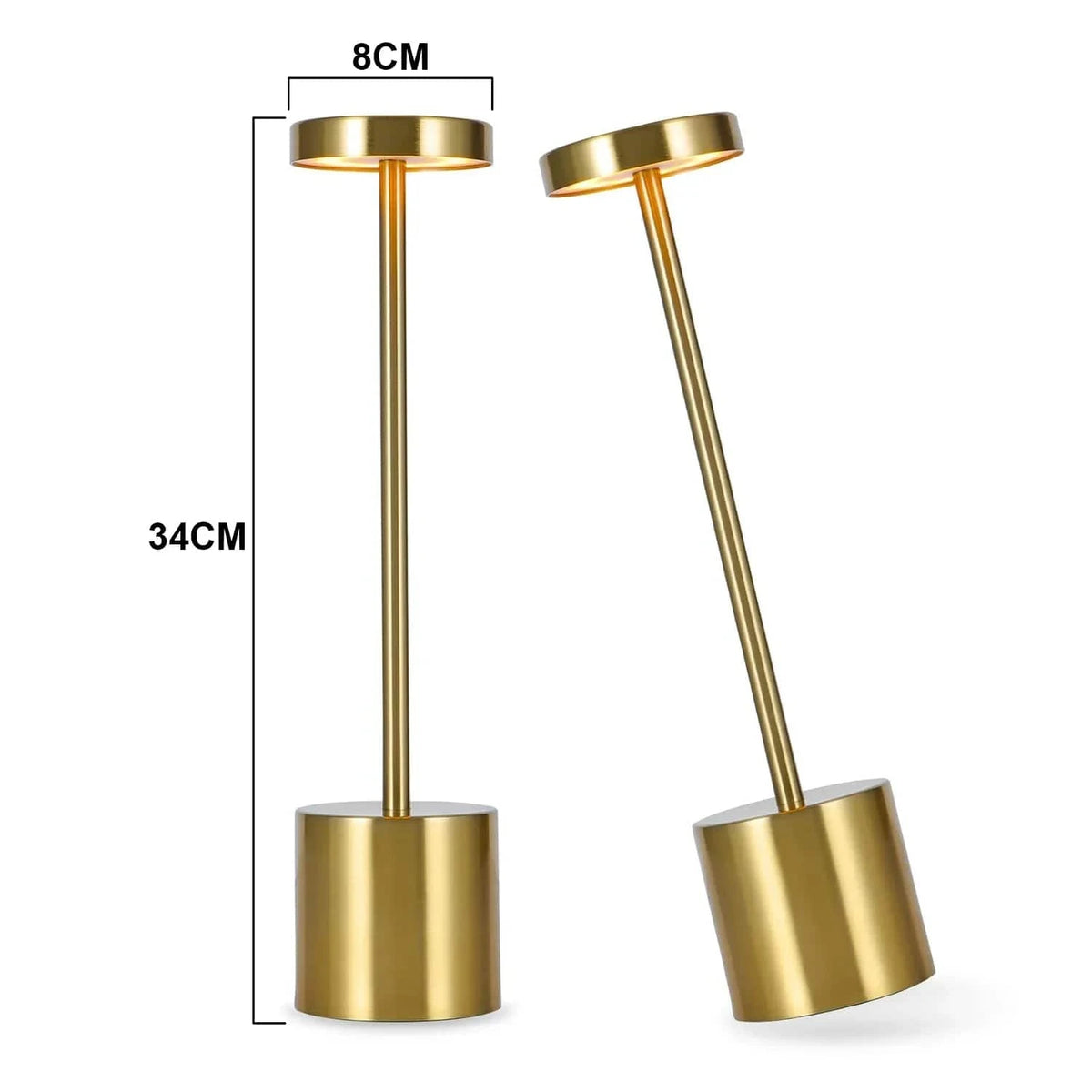 Lampe de table sans fil Meerox™ | Marco Lucetti Deux Lampes Dorées