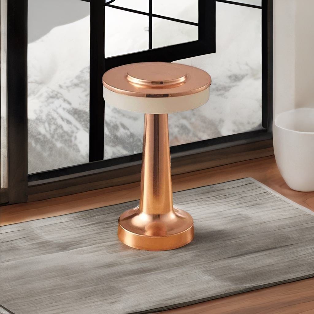 Lampe de table sans fil pour restaurants - Lumina | Marco Lucetti Or Rose