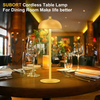 Lampe de Table SUBORT pour Chambre à Coucher - Lampe Tactile sans Fil Rechargeable | Marco Lucetti