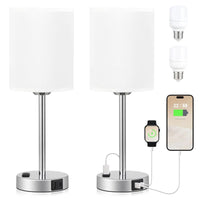 Lampe de Table Tactile Chic pour Chambre à Coucher | Marco Lucetti Prise américaine / 2Blanc