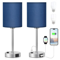 Lampe de Table Tactile Chic pour Chambre à Coucher | Marco Lucetti Prise américaine / 2Bleu