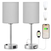 Lampe de Table Tactile Chic pour Chambre à Coucher | Marco Lucetti Prise américaine / 2Gris