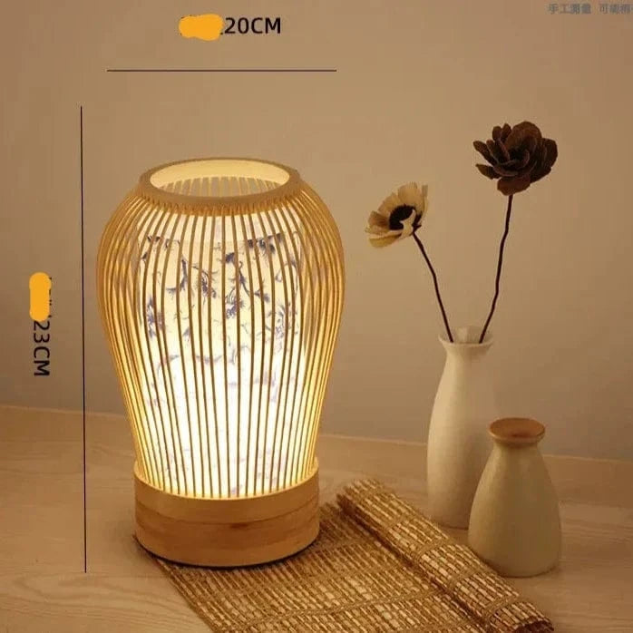 Lampe de Table Tatami Zen | Marco Lucetti GYT-1005 Bleu et Blanc