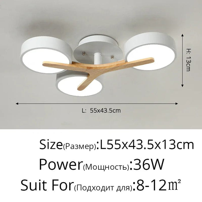Lampe décorative LED nordique personnalisée Macaron Ins lustre minimaliste en bois pour la chambre et le salon. | Marco Lucetti