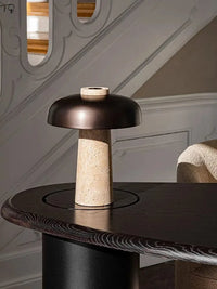 Lampe designer Wabi-Sabi Jaune "Grotte de Pierre" | Marco Lucetti