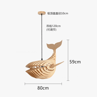 Lampe en bois de baleine: suspension d'art moderne | Marco Lucetti