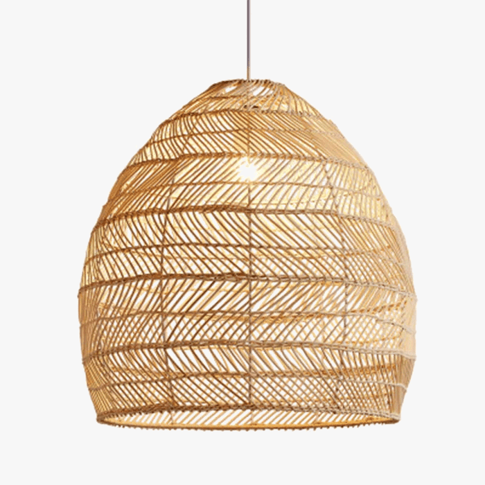 Lampe en rotin chinoise suspendue Vintage pour décoration intérieure - Nouveau Style | Marco Lucetti