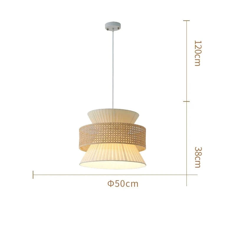 Lampe en rotin japonaise Wabi Sabi Luxe | Marco Lucetti Beige D50cm H38cm