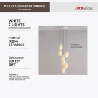 Lampe exclusive pour restaurants | Marco Lucetti 7 tête / Blanc froid / Chine
