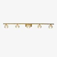 Lampe frontale en cuivre et cristal avec miroir anti-buée, design moderne, Simple. | Marco Lucetti
