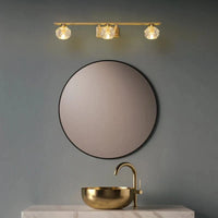 Lampe frontale en cuivre et cristal avec miroir anti-buée, design moderne, Simple. | Marco Lucetti