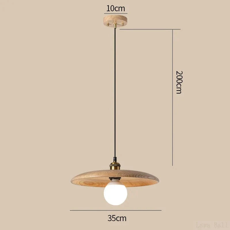 Lampe Idyllique Soucoupe Volante en Bois Suspensions E27 | Marco Lucetti A 35cm / Lumière chaude