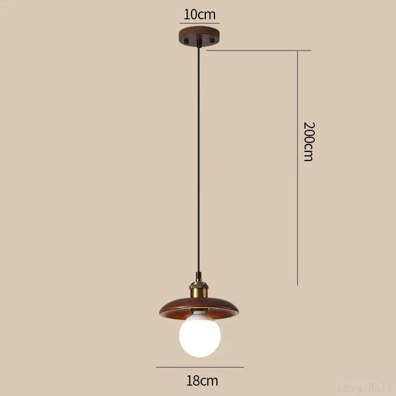 Lampe Idyllique Soucoupe Volante en Bois Suspensions E27 | Marco Lucetti B 18 cm / Lumière chaude