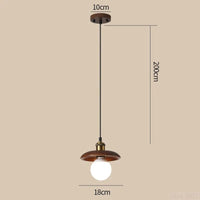 Lampe Idyllique Soucoupe Volante en Bois Suspensions E27 | Marco Lucetti B 18 cm / Lumière chaude