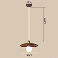 Lampe Idyllique Soucoupe Volante en Bois Suspensions E27 | Marco Lucetti B 28 cm / Lumière chaude