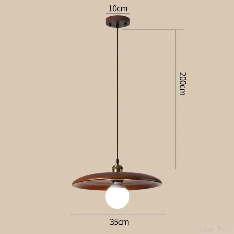 Lampe Idyllique Soucoupe Volante en Bois Suspensions E27 | Marco Lucetti B 35 cm / Lumière chaude