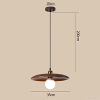 Lampe Idyllique Soucoupe Volante en Bois Suspensions E27 | Marco Lucetti B 35 cm / Lumière chaude