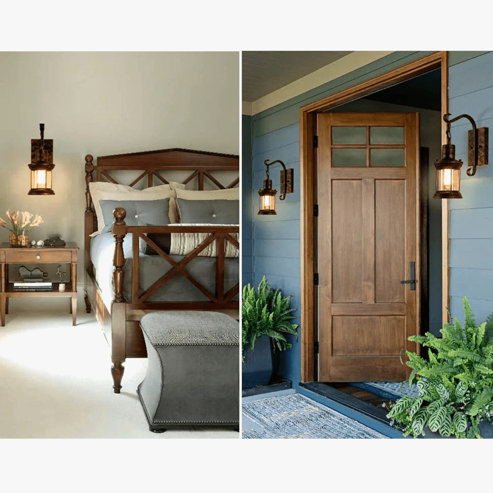 Lampe industrielle rétro en métal avec abat-jour en verre | Marco Lucetti