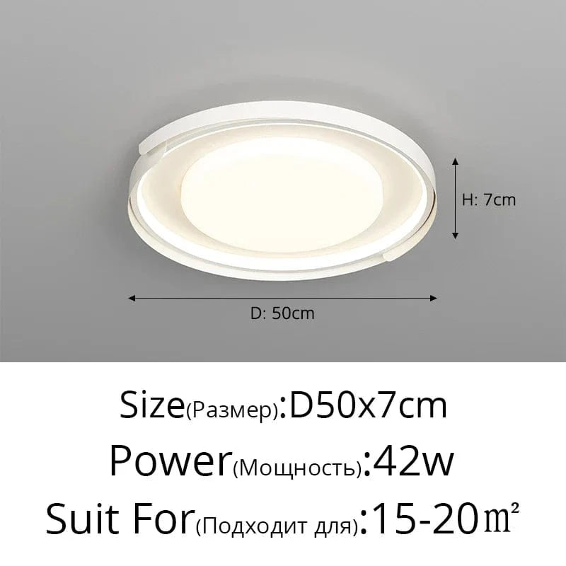 Lampe Intelligente Créative Atmosphérique avec Protection des Yeux - Technologie de pointe | Marco Lucetti Blanc D50x7cm 42W / Luminosité variable