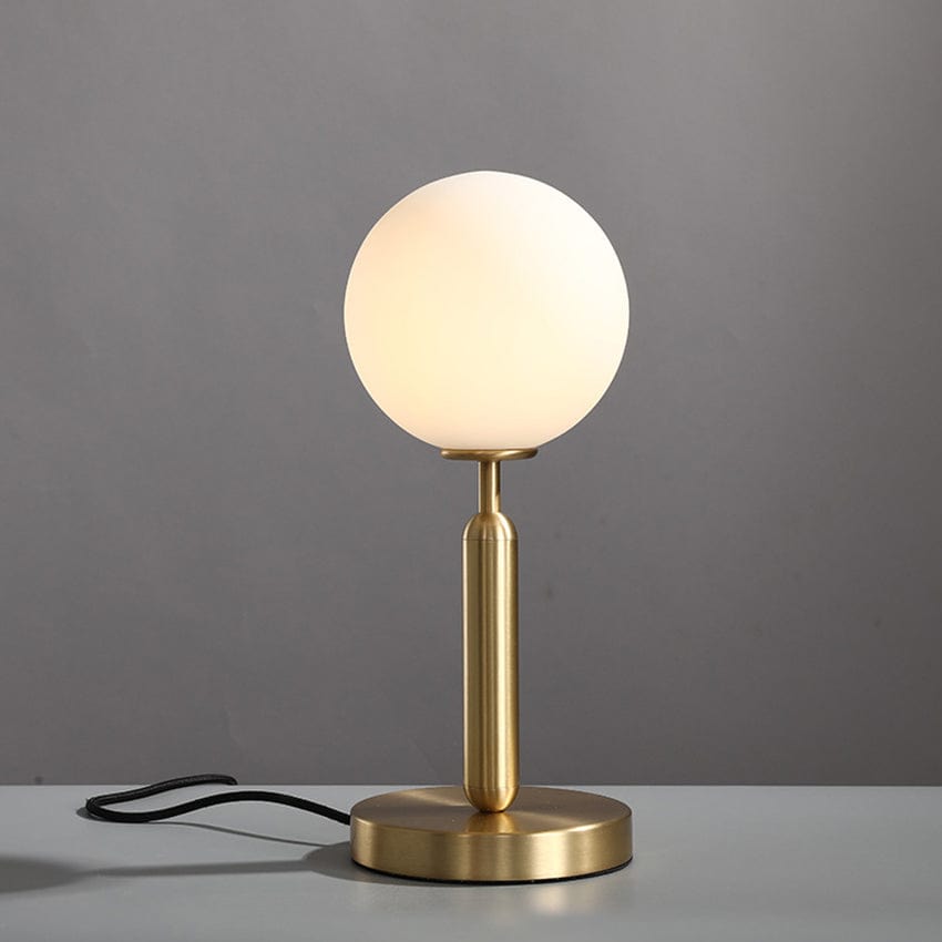 Lampe Ivy : Lumière ronde, base dorée | Marco Lucetti