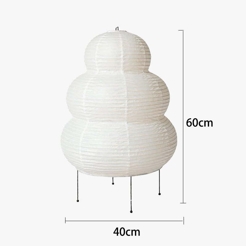 Lampe Japonaise en Papier de Riz avec Trépied E27 | Marco Lucetti