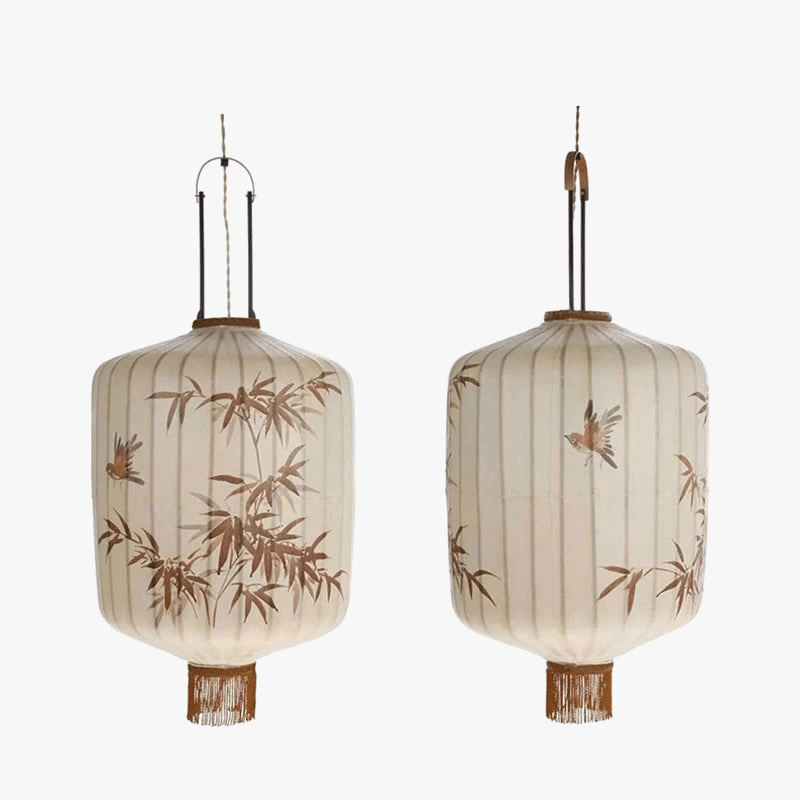 Lampe lanterne en tissu chinois pour décoration intérieure et extérieure - Modèle exclusif | Marco Lucetti