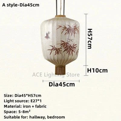 Lampe lanterne en tissu chinois pour décoration intérieure et extérieure - Modèle exclusif | Marco Lucetti A blanc-Dia45cm / Blanc froid