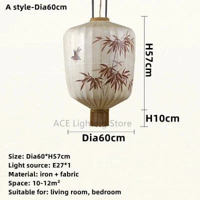 Lampe lanterne en tissu chinois pour décoration intérieure et extérieure - Modèle exclusif | Marco Lucetti A blanc-Dia60cm / Blanc froid