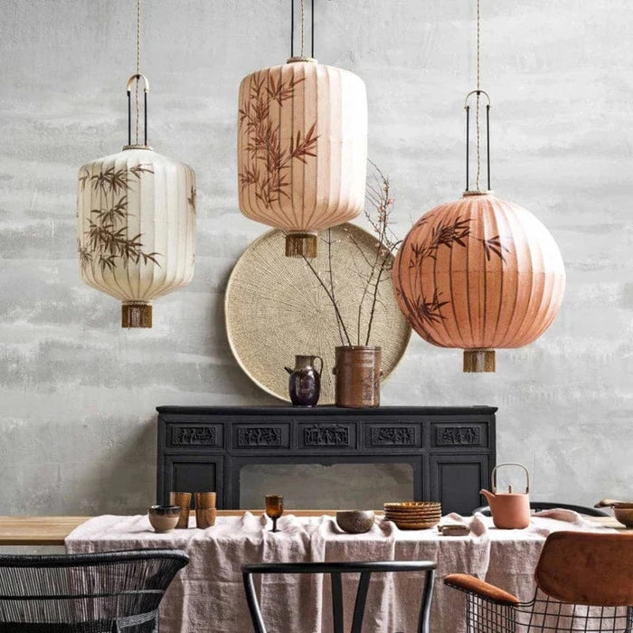 Lampe lanterne en tissu chinois pour une ambiance rétro. | Marco Lucetti