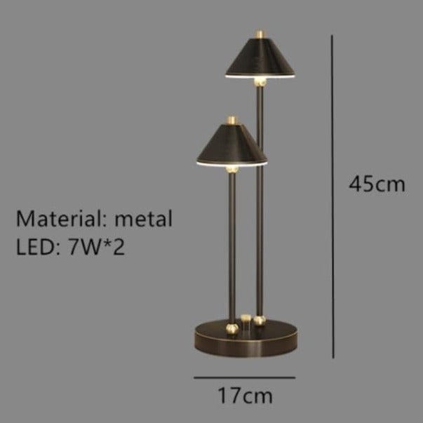 Lampe LED à double bras et abat-jour Irma | Marco Lucetti