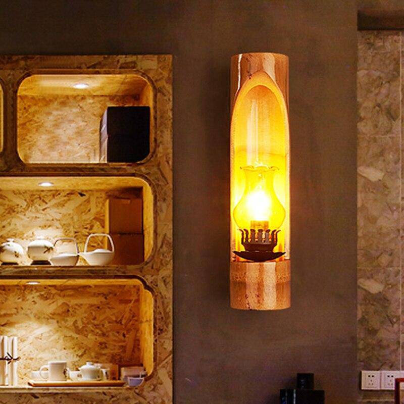 Lampe LED Bambou Cylindrique Rustique Loft | Marco Lucetti