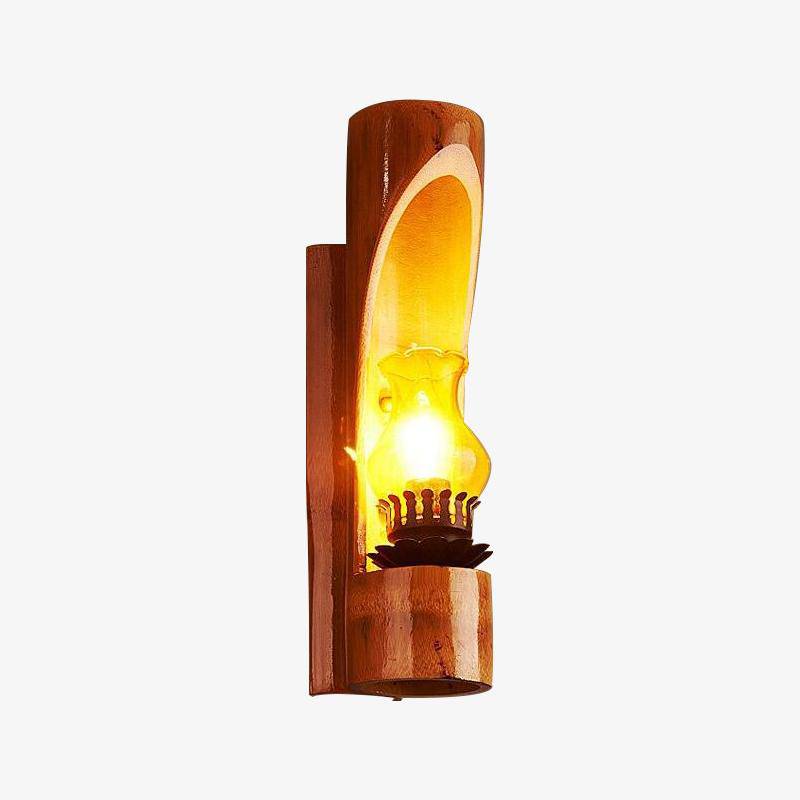 Lampe LED Bambou Cylindrique Rustique Loft | Marco Lucetti