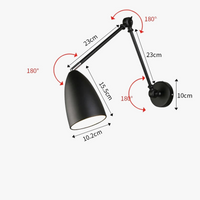 Applique murale LED nordique à bras pivotant