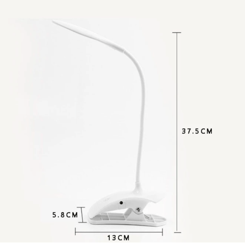 Lampe LED de bureau à pince, colorée et USB | Marco Lucetti