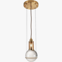 Suspension LED de luxe en cristal style nordique - Cage à oiseaux scandinave