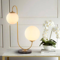 Lampe LED dorée avec boule en verre - Choix de formes | Marco Lucetti
