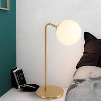 Lampe LED dorée avec boule en verre - Choix de formes | Marco Lucetti