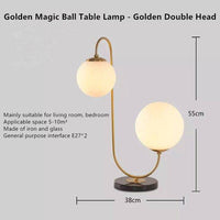 Lampe LED dorée avec boule en verre - Choix de formes | Marco Lucetti C