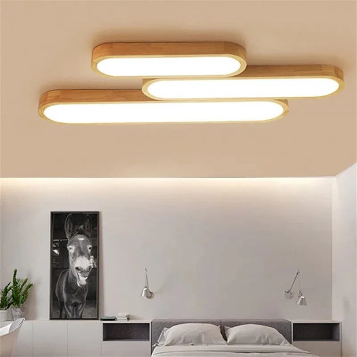 Lampe LED en bois avec télécommande - Éclairage minimaliste pour chambre, couloir et salle à manger | Marco Lucetti