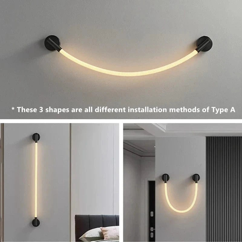 Lampe LED en silicone de luxe minimaliste et flexible. | Marco Lucetti