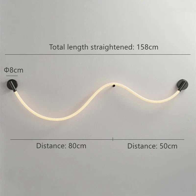 Lampe LED en silicone de luxe minimaliste et flexible. | Marco Lucetti B L158cm / Blanc chaud (2700-3500K) / Socle en fer