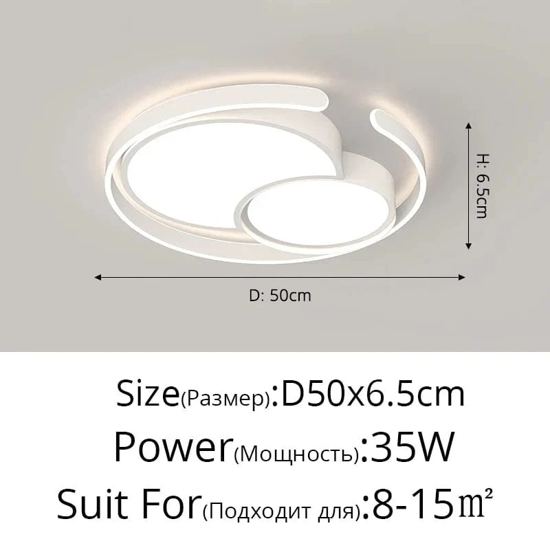 Lampe LED encastrée ronde pour une maison moderne nordique | Marco Lucetti A Blanc D50x6cm 35W / Luminosité variable