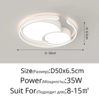 Lampe LED encastrée ronde pour une maison moderne nordique | Marco Lucetti A Blanc D50x6cm 35W / Luminosité variable